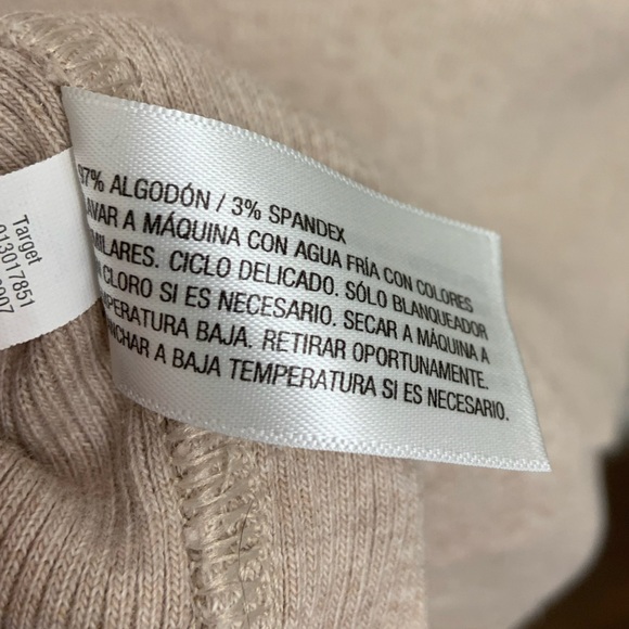 Universal Thread Beige Long Sleeve Ribbed Cropped Basic Top in Oatmeal Women’s M - Picture 7 of 10